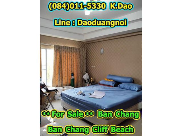 For Sale Ban Chang Cliff Beach Condotel 3rd Floor Area 68 Sq.m. Sales Price 1.25 MB
