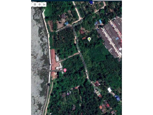 ขายที่ดิน 7-1-71 ไร่ พร้อมบ้าน 2 หลัง ถนนคอนกรีตกว้าง 10 เมตร กว้าง 77x154 เมตร ใกล้ตลาดอัมพวา