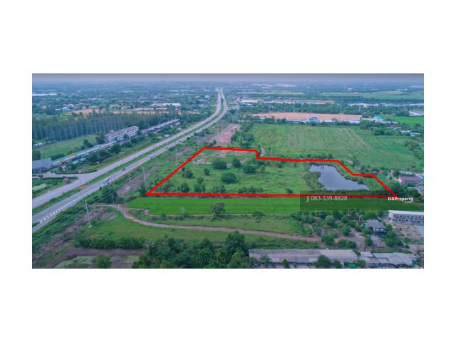 ขายที่ดิน เนื้อที่ 20-0-23 ไร่ แปลงสวย ติดถนนใหญ่ ปทุมธานี-สามโคก-เสนา ต.ท้ายเกาะ อ.สามโคก จ.ปทุมธานี