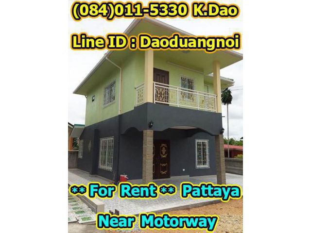 For Rent Pattaya Near Motorway Expansion Land Area 110 Sqr.wah 2 Bedrooms 2 Bathrooms