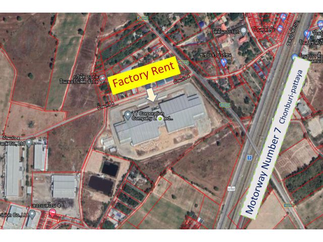 EX001 ขายและให้เช่า ที่ดิน 56 ไร่ 56 ตารางวา พร้อมอาคารโรงงาน 2 หลัง 24,971 ตรม. แบ่งเช่าได้