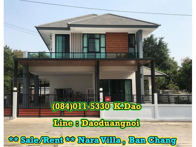 Sale/Rent Nara Villa, Ban Chang Detached house with expansion area 3 Bedrooms 3 Bathrooms