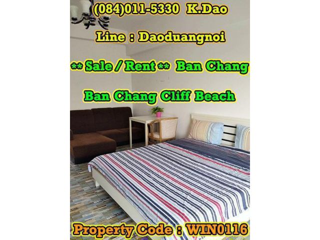 Sale/Rent Ban Chang Ban Chang Cliff Beach Condotel Studio Type 3rd Floor Area 37.47 Sq.m