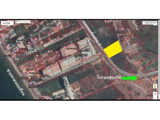 ขายที่ดินทำเลทองพัทยาติดถนนจอมเทียนสาย 2 เนื้อที่ 3-0-50 ไร่ ขายไร่ละ 45 ล้าน