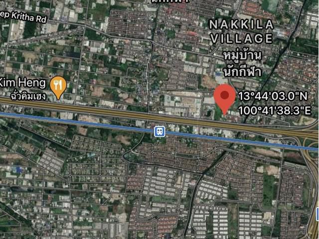 ขายที่ดิน 332 ตารางวา ติดถนนเลียบมอเตอร์เวย์สาย 7 หน้ากว้าง 60 เมตร ใกล้ร้านอาหาร SRP GARDEN