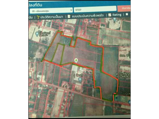 ขายที่ดิน 60ไร่ อ.เมืองนครปฐม ผังชมพู