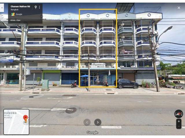 รหัสทรัพย์ B4121 ปล่อยเช่าห้อง2คูหา 4ชั้น ติดถนนเจริญนคร ใกล้สี่แยกบุคคโล ไม่ไกลจากBTSกรุงธน