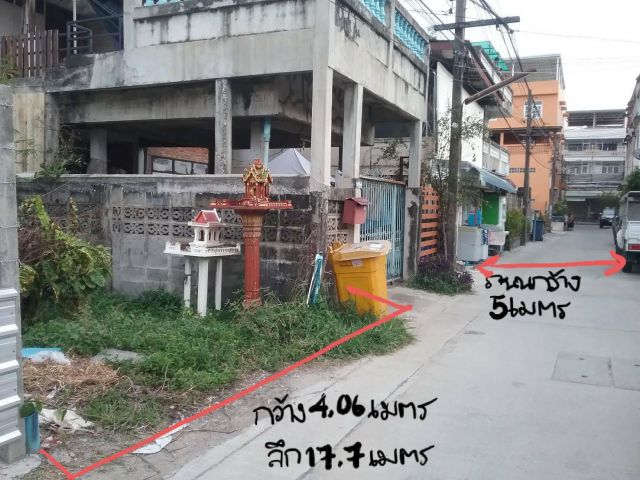 ที่ดินเปล่า 18 วา ย่านศรีนครินทร์-ด่านสำโรง ใกล้รถไฟฟ้า  สถานีศรีด่าน ห่างจากถนนศรีนครินทร์ แค่ 550เมตร