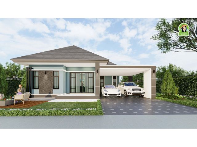 บ้านใหม่หลังใหญ่ บ้านปลาดุก ราคา 1.99 ล้านบาท เนื้อที่เยอะ 80 ตร.ว.
