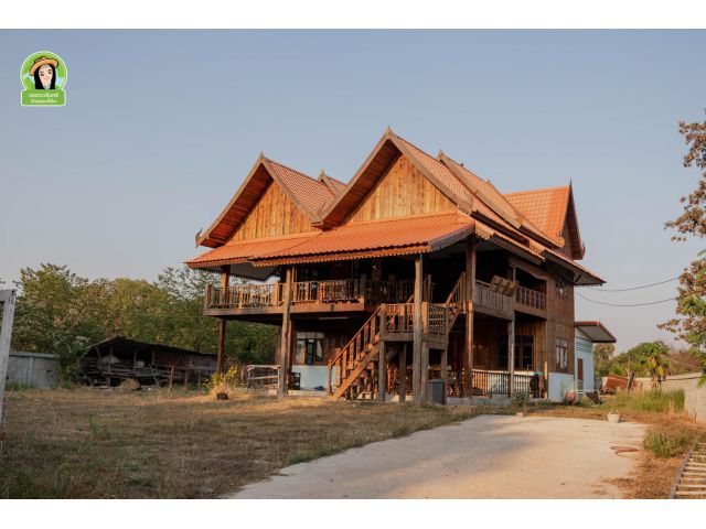"บ้านทรงไทย" ไม้ดู่ บ้านเกษตร เนื้อที่เยอะ ราคา 3.5 ล้านบาท