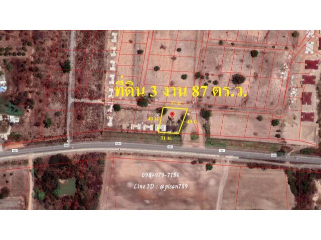 P249 ขายที่ดินเปล่า  387 ตร.ว. ชะอำ แถมบ้านฟรี ติดถนนทางหลวง วิวภูเขา ใกล้รีสอร์ทบ้านภูไม้หอม  ที่อยู่ ตำบลห้วยทรายเหนือ