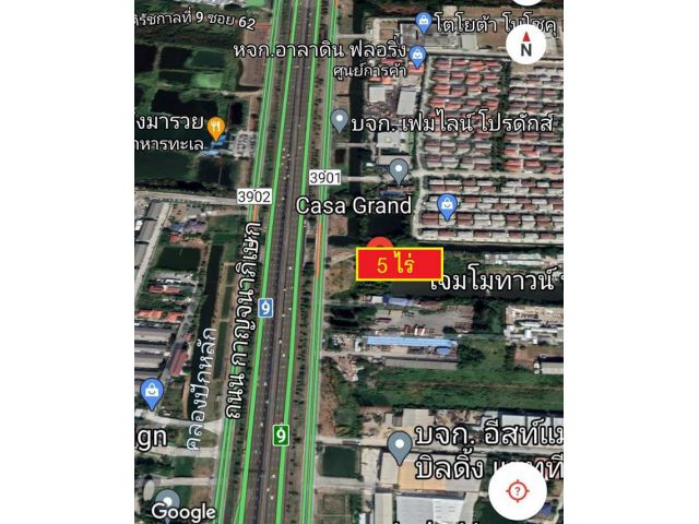 ขายที่ดิน กรุงเทพ เขตประเวศ เนื้อที่ 5 ไร่ ติดถนนกาญจนาภิเษก*ขายถูกด่วน!