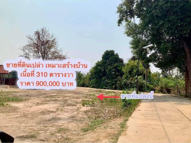 ที่ดินใกล้ ม.อุบล เนื้อที่ 310 ตรว.ราคาเพียง 900,000 บาทเท่านั้น เอกสารโฉนด