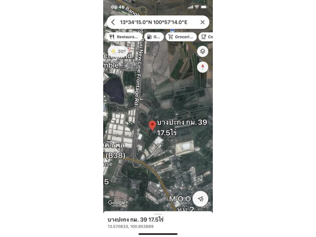 ให้เช่าถูก ที่ดิน ใกล้ นิคม เวลโกรว์ บางนา-ตราด กม. 39 บางวัว ไร่ละ 20000