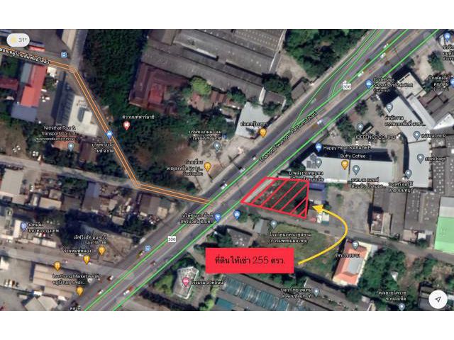 ให้เช่าที่ดิน 255 ตรว ติดถนนติวานนท์ 5แยกปากเกร็ด