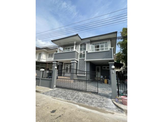 U1081 ให้เช่าบ้านเดี่ยว 2 ชั้น หมู่บ้านวรารมย์ เลควิว  (Wararom Lake View) ถ. ตำหรุ-บางพลี สมุทรปราการ บ้านใหญ่พร้อมเฟอร