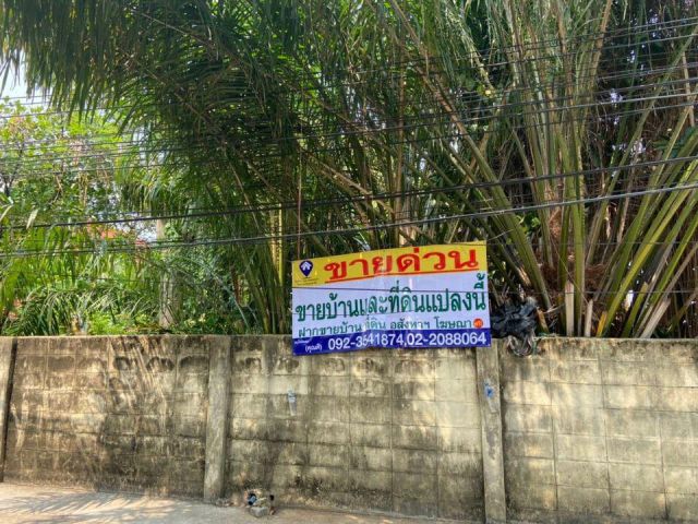 ขายที่ดินซอยติวานนท์41 (รหัสทรัพย์ 202142 ) ต.ท่าทราย อ.เมือง จ.นนทบุรี ขนาด 111 ตรว. หน้ากว้าง 20 เมตร ลึก 25 เมตร