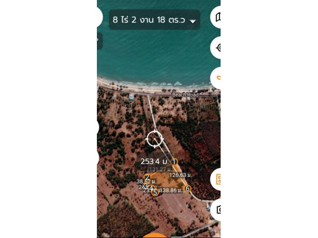 ขายที่ดินโฉนด 8 ไร่ 2 งาน เศษ ใก้ลทะเล ชายหาดเขากระโหลก