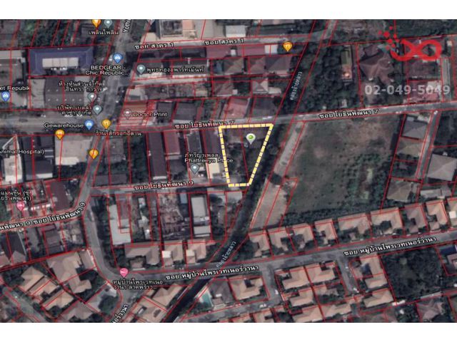 ขายที่ดิน 238 ตารางวา  ซ.โยธินพัฒนา9 ติดถนนหลัก เลียบทางด่วนเอกมัย-รามอินทรา