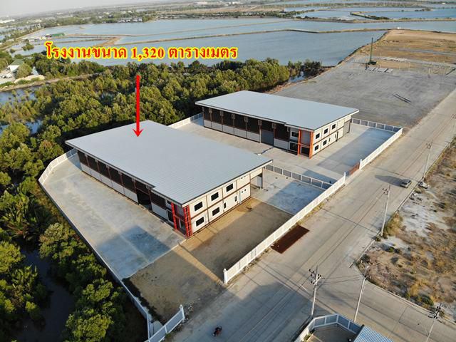 S268 ขายโรงงาน สร้างใหม่ 1,320 ตรม. บนที่ดินขนาด 2 ไร่ 1 งาน 84.9 ตร.ว. สมุทรสาคร ( พันท้าย )ใกล้ถนนพระราม 2  ขอ รง. ได้