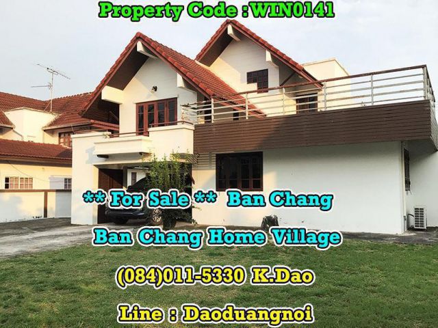 House for Sale Ban Chang Ban Chang Home Village Plenty of green lawn.4 Bedrooms 3 Bathrooms