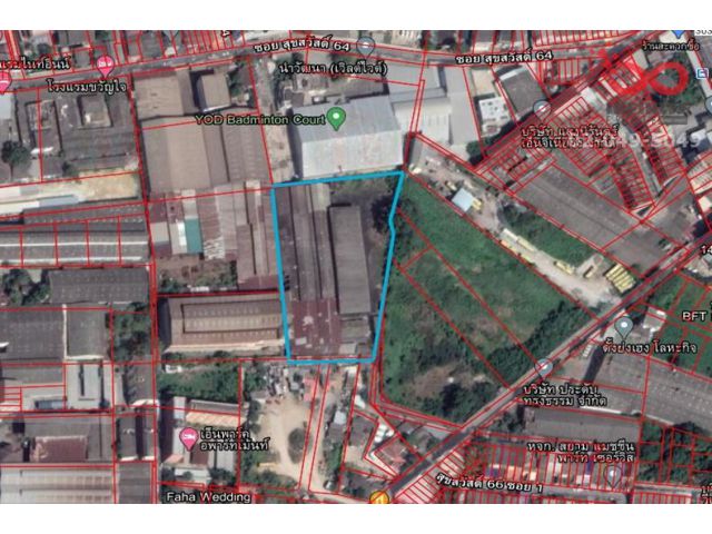 ขายที่ดิน 4ไร่ 3งาน 16ตารางวา ซอยสุขสวัสดิ์ 66 ถนนสุขสวัสดิ์ พื้นที่สีม่วง