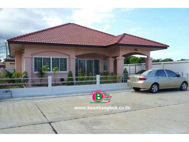 บ้าน 1 ชั้น หลังริม โครงการ เมืองทอง โครงการใหม่ เนื้อที่ 58.2 ตรว. มี 3 นอน 2 น้ำ จ.นครศรีธรรมราช