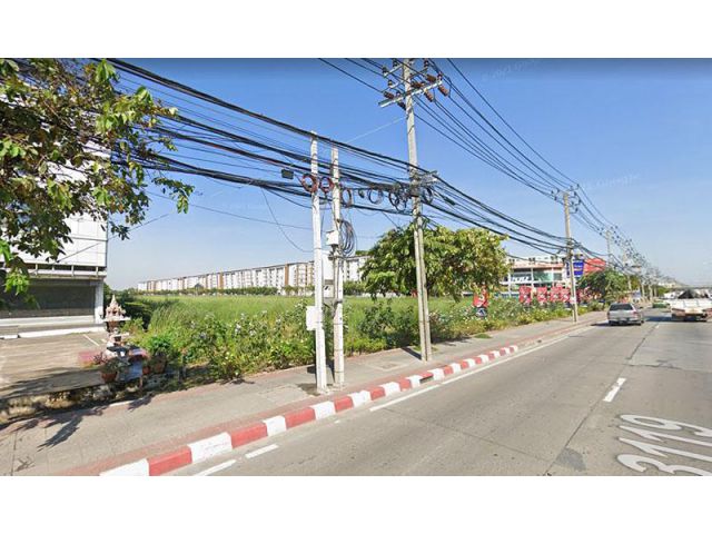 PL41L41ขายที่ดินถนนใหญ่ร่มเกล้า 52 ไร่ พื้นที่สีส้ม ด้านหลังติดคลอง