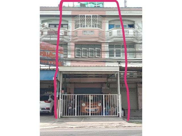 รหัสทรัพย์ B4875 ให้เช่าอาคารพาณิชย์ 3 ชั้นครึ่ง หมู่บ้านลุมพินี ถนนกาญจนาภิเษก ซอยบ้านกล้วย-ไทรน้อย