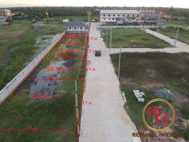 ที่ดินแบ่งขาย55.3ตรว.ติดถนนเส้น 3121 จ.ฉะเชิงเทรา