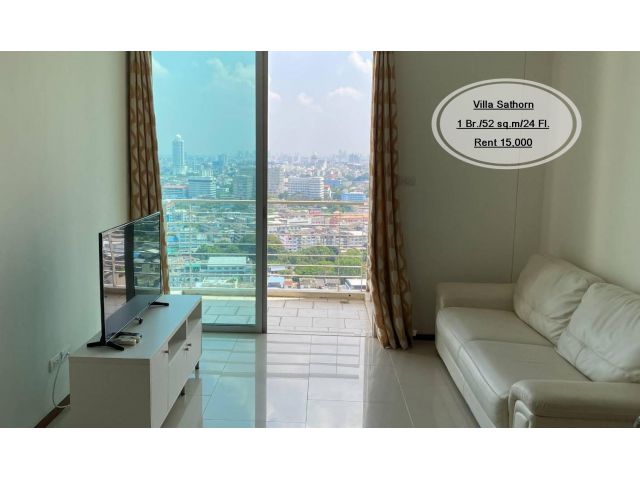 เช่า - Villa สาทร-52 ตร.ม/1นอน/ชั้น 24 ติด BTS กรุงธนบุรี เช่า 15,000