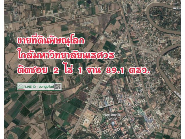 > ขายที่ดินพิษณุโลก ใกล้มหาวิทยาลัยนเรศวร หมู่บ้านภภัสสร ติดซอย 2 ไร่ 1 งาน 89.1 ตรว.