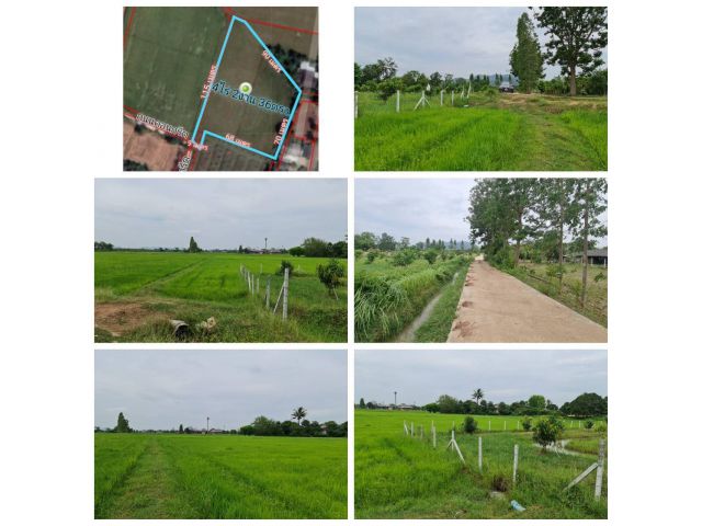 ที่ดินแหล่งน้ำอุดมสมบูรณ์ ใกล้คลองชลประทานใหญ่ เนื้อที่ 4ไร่ 2งาน 36ตรว.ที่โฉนด น้ำไฟพร้อม