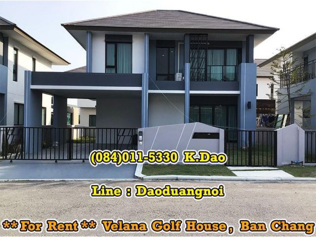 Velana Golf House, Ban Chang For Rent Brand New House 37,000 Baht/month