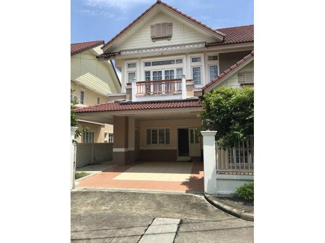 U1093 ให้เช่าบ้านเดี่ยว 2 ชั้น หมู่บ้านพาร์คเวย์ชาเล่ต์ Parkway Chalet ถนนรามคำแหง 190/1 มีนบุรี ทำเลดีเดินทางสะดวก อยู่