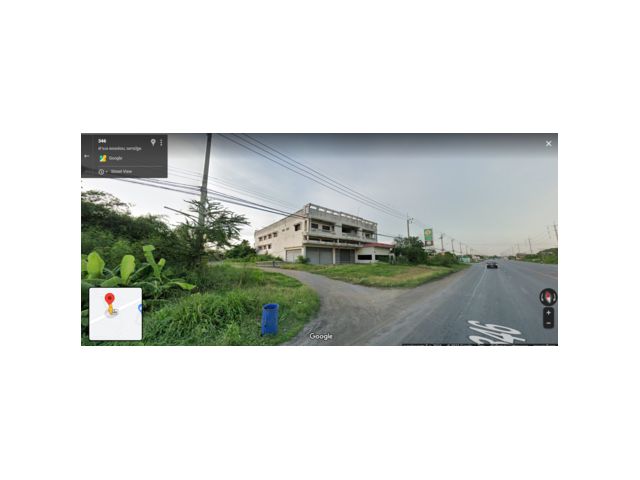ขายที่ดินพร้อม บ้านตึกสองชั้นครึ่ง เนื้อที่ดิน5ไร่86ตร.วา  ติดถนนเส้น 346