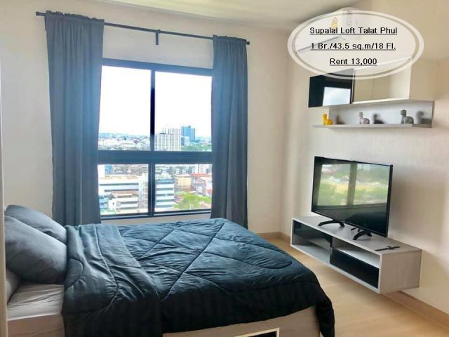 เช่า- Supalai Loft Talat Phul /1 ห้องนอน/ 43.5 ตร.ม. /ชั้น 18 ใกล้ BTS ตลาดพลู เช่า 13,000