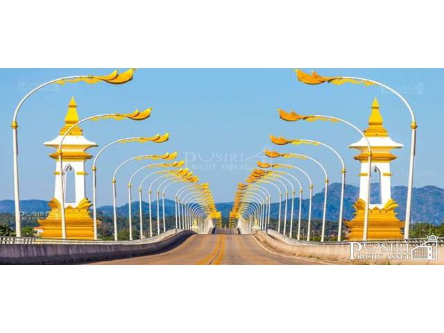 ที่สวย 9ไร่ เหมาะทำปั้มน้ำมันหรือศูนย์กระจายสินค้า ติดด่าน ไทย-ลาว แห่งที่ 3 หน้าอลังการ 228 เมตร ในราคาพิเศษ