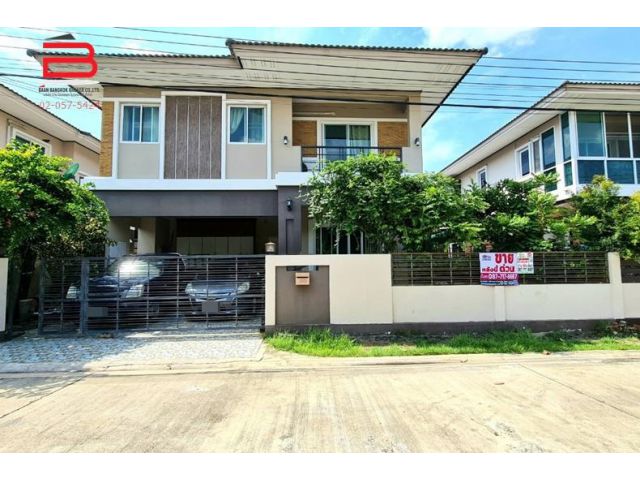 บ้านเดี่ยว 2 ชั้น โครงการ นิชชารมณ์ เนื้อที่ 53.3 ตรว. มี 3 ห้องนอน 3 ห้องน้ำ ถนนราชพฤกษ์ อ.ปากเกร็ด จ.นนทบุรี