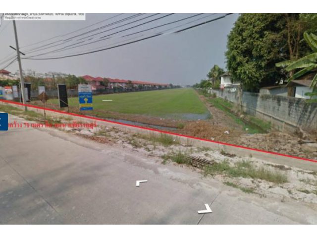 ขายที่ดินติดถนนหทัยราษฎร์-สายไหม 36 ไร่ 3 งาน 1 ตรว. พื้นที่สีเขียว ใกล้บิ๊กซีลำลูกา เหมาะลงทุน สร้างที่อยู่อาศัย