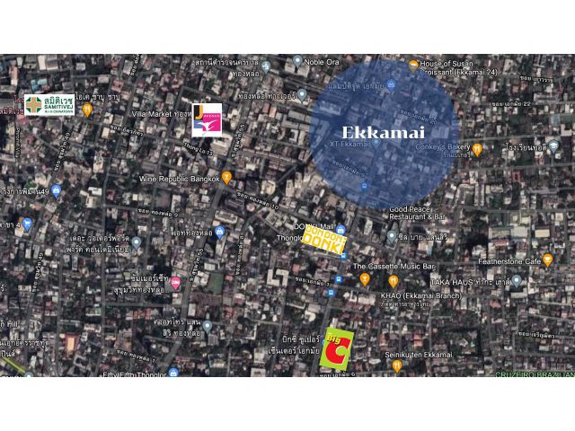 ขายที่ดินพร้อมสิ่งปลูกสร้าง ขนาด 180 ตารางวา ถนนเอกมัย (สุขุมวิท 63)