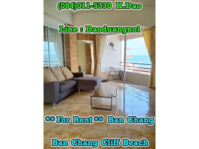 Ban Chang Cliff Beach Ban Chang 112.41 Sq.m.Big Size Condo For Rent