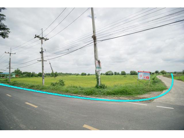 ขาย ที่ดิน ต.สำพะเนียง บ้านแพรก อยุธยา แปลงมุมถนน