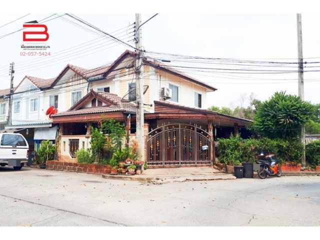 ทาวน์เฮาส์ 2 ชั้น หลังมุม โครงการ พฤกษา44 เนื้อที่ 35.6 ตรว. ถนนรังสิต-นครนายก คลอง 2
