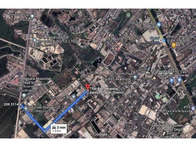 PT12 ขายที่ดิน 5 ไร่ ผังสีม่วง ซอยเทศบาลบางปู 18