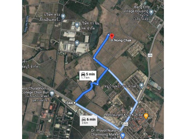 ขายที่ดินบ้านบึง 29 ไร่ ติดคลอง ใกล้ถ.เส้น 344 - 1 กม. จ.ชลบุรี