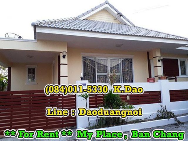 My Place Ban Chang For Rent 12,000 Baht Fully Furnished