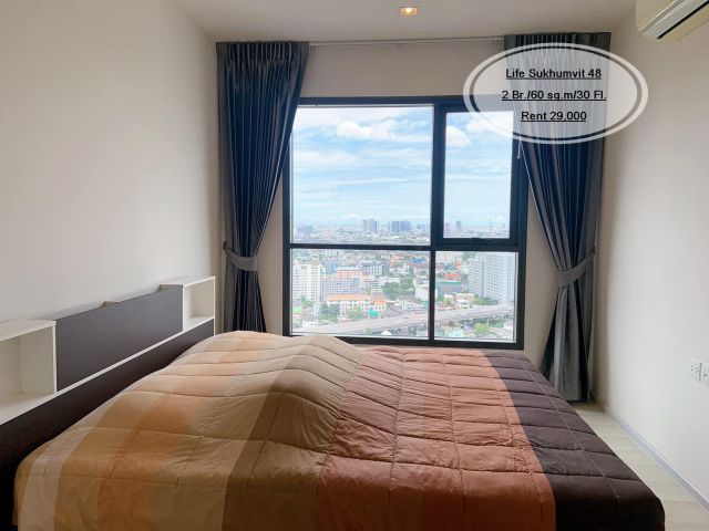 เช่า- Life Sukhumvit 48/ 2 ห้องนอน / 60 ตร.ม. /ชั้น 30 ใกล้ BTS พระโขนง เช่า 29,000