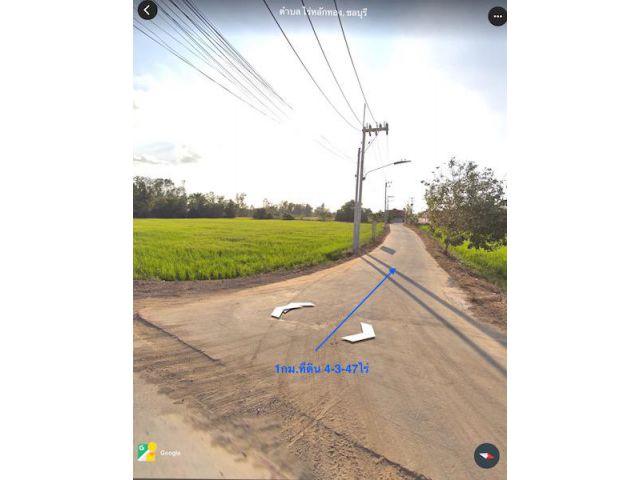@@@ขายที่ดิน 4-3-47ไร่ ตำบลไร่หลักทอง พนัสนิคม ชลบุรี@@