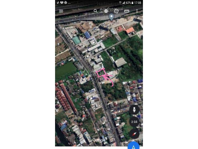 PR342ที่ดินเปล่า ถมเรียบร้อยแล้ว ติดริมถนนลาดกระบัง ระหว่างซอย ลาดกระบัง36-38 ใกล้โรงแรม สถานที่ราชการ